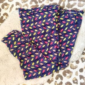 LuLaRoe High-Waisted Maxi Skirt - Leaf Pattern Long A-Line